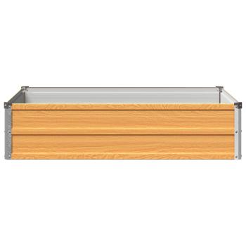 Hochbeet im Garten Holz Natur 100 x 80 x 24 cm Stahl