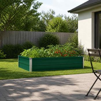ARDEBO.de - Hochbeet im Garten Grün 100 x 80 x 24 cm Stahl
