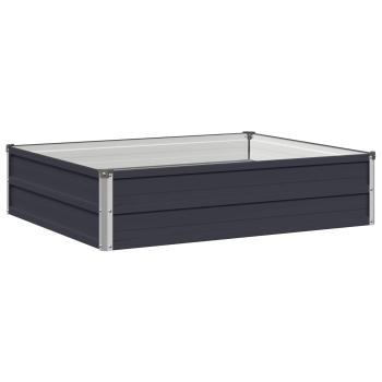 Hochbeet im Garten Anthrazit 100 x 80 x 24 cm Stahl