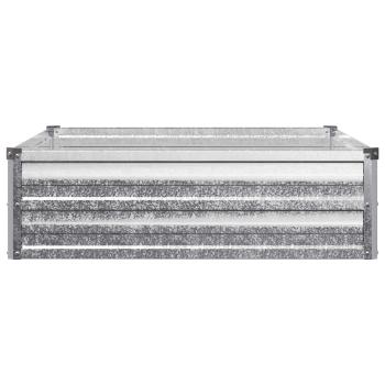 Hochbeet im Garten Verzinktes Silber 100 x 80 x 24 cm Stahl