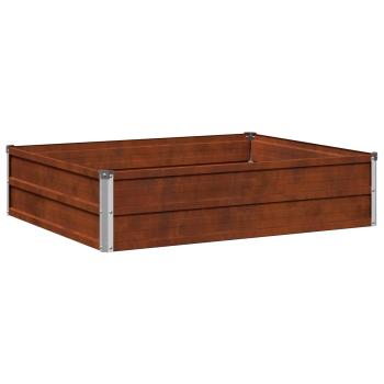 Hochbeet im Garten Wetterfeststahl 100 x 80 x 24 cm Stahl