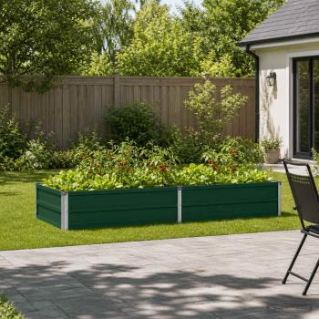 ARDEBO.de - Hochbeet im Garten Grün 160 x 80 x 24 cm Stahl