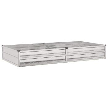 Hochbeet im Garten Silber 160 x 80 x 24 cm verzinkt
