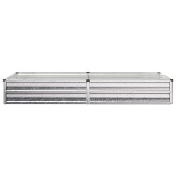 Hochbeet im Garten Silber 160 x 80 x 24 cm verzinkt