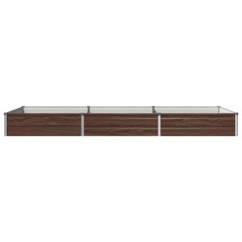 Hochbeet im Garten Schwarznuss 240 x 80 x 24 cm Stahl
