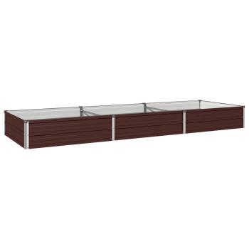 Hochbeet im Garten Braun 240 x 80 x 24 cm kaltgewalzter Stahl