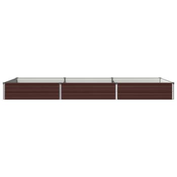 Hochbeet im Garten Braun 240 x 80 x 24 cm kaltgewalzter Stahl