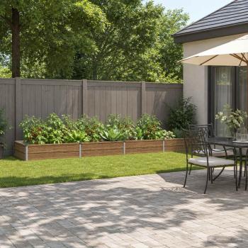 ARDEBO.de - Hochbeet im Garten Holz Braun 320 x 80 x 24 cm