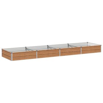 Hochbeet im Garten Holz Braun 320 x 80 x 24 cm