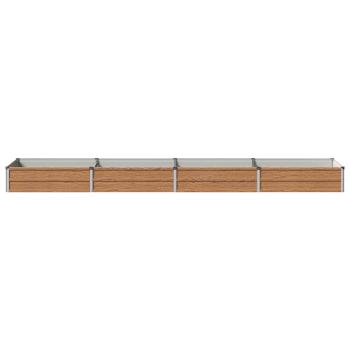 Hochbeet im Garten Holz Braun 320 x 80 x 24 cm