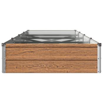 Hochbeet im Garten Holz Braun 320 x 80 x 24 cm