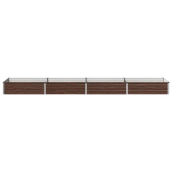 Hochbeet im Garten Schwarznuss 320 x 80 x 24 cm Stahl