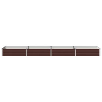 Hochbeet im Garten Braun 320 x 80 x 24 cm Stahl