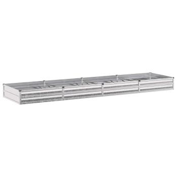 ARDEBO.de - Hochbeet im Garten Verzinktes Silber 320 x 80 x 24 cm Stahl