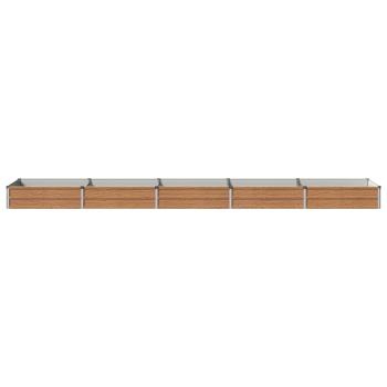 Hochbeet im Garten Holz Braun 400 x 80 x 24 cm