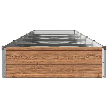 Hochbeet im Garten Holz Braun 400 x 80 x 24 cm