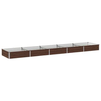 Hochbeet im Garten Schwarznuss 400 x 80 x 24 cm Stahl