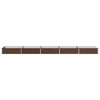 Hochbeet im Garten Schwarznuss 400 x 80 x 24 cm Stahl