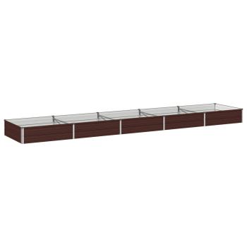 Hochbeet im Garten Braun 400 x 80 x 24 cm Stahl
