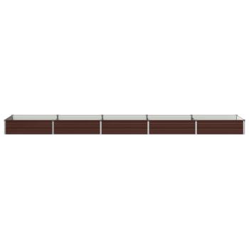 Hochbeet im Garten Braun 400 x 80 x 24 cm Stahl
