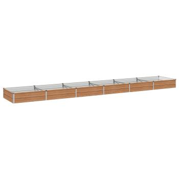 Hochbeet im Garten Holz Braun 480 x 80 x 24 cm Stahl