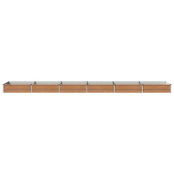 Hochbeet im Garten Holz Braun 480 x 80 x 24 cm Stahl