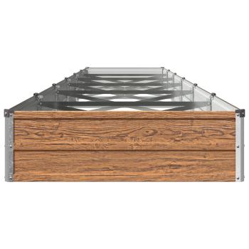 Hochbeet im Garten Holz Braun 480 x 80 x 24 cm Stahl