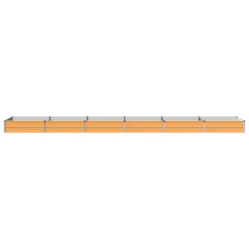 Hochbeet im Garten Holz Natur 480 x 80 x 24 cm Stahl