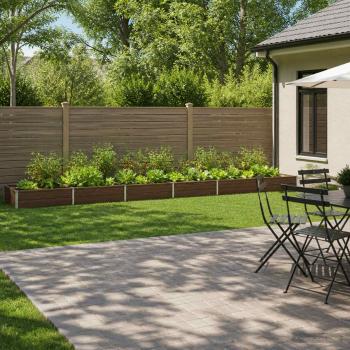 ARDEBO.de - Hochbeet im Garten Schwarznuss 480 x 80 x 24 cm Stahl