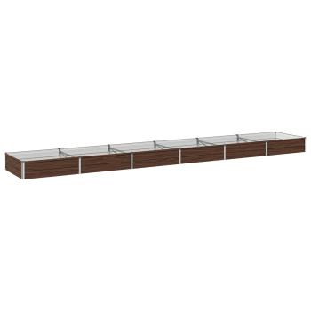 Hochbeet im Garten Schwarznuss 480 x 80 x 24 cm Stahl