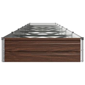 Hochbeet im Garten Schwarznuss 480 x 80 x 24 cm Stahl