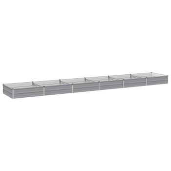 Hochbeet im Garten Grau 480 x 80 x 24 cm Stahl