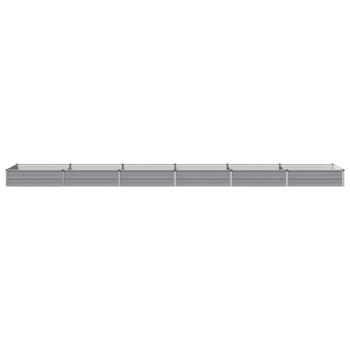 Hochbeet im Garten Grau 480 x 80 x 24 cm Stahl
