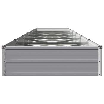 Hochbeet im Garten Grau 480 x 80 x 24 cm Stahl