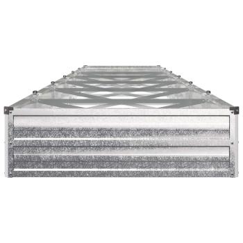 Hochbeet im Garten Verzinktes Silber 480 x 80 x 24 cm Stahl