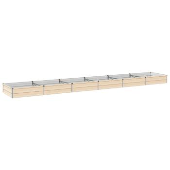 Hochbeet im Garten Elfenbein 480 x 80 x 24 cm Stahl
