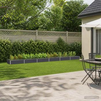 ARDEBO.de - Hochbeet im Garten Anthrazit 600 x 80 x 24 cm Stahl