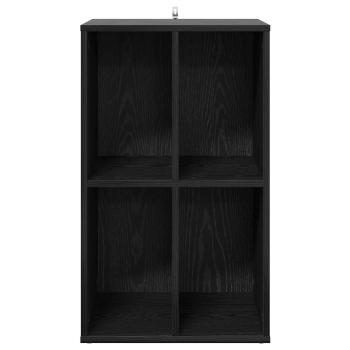 Schallplattenschrank Schwarz Eichen-Optik 44,5 x 36,5 x 74,5 cm