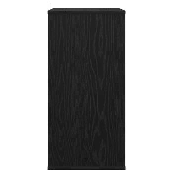 Schallplattenschrank Schwarz Eichen-Optik 44,5 x 36,5 x 74,5 cm