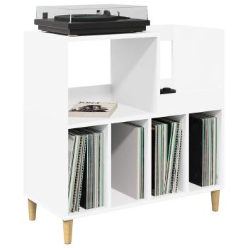 Plattenspieler Stand Wei? 82 x 39,5 x 82,5 cm Holzwerkstoff