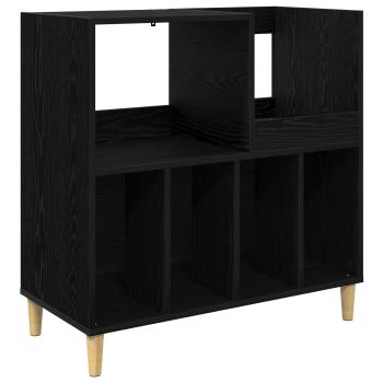 Plattenspieler Stand Schwarz Eichen-Optik 82 x 39,5 x 82,5 cm