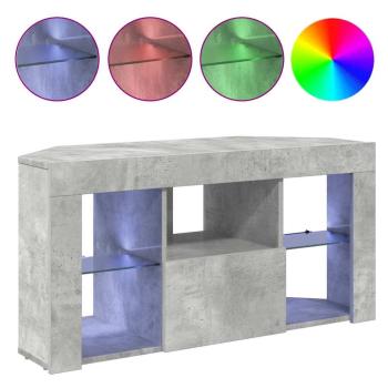 Eck-LED-TV-Schrank 100 x 40 x 50 cm Beton Grau Holzwerkstoff