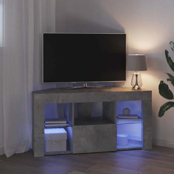 Eck-LED-TV-Schrank 100 x 40 x 50 cm Beton Grau Holzwerkstoff