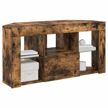 Eck-LED-TV-Schrank 100 x 40 x 50 cm Geräucherte Eiche