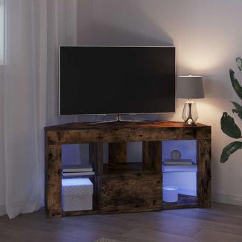 Eck-LED-TV-Schrank 100 x 40 x 50 cm Geräucherte Eiche