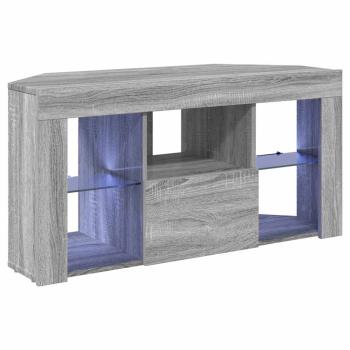 Eck-LED-TV-Schrank 100 x 40 x 50 cm Graues Sonoma Holzwerkstoff