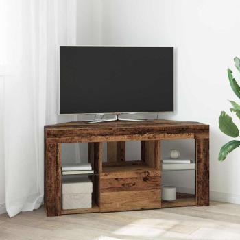 ARDEBO.de - Eck-LED-TV-Schrank 100 x 40 x 50 cm Altholz Holzwerkstoff