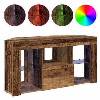 Eck-LED-TV-Schrank 100 x 40 x 50 cm Altholz Holzwerkstoff