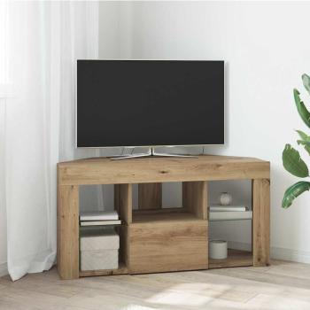 ARDEBO.de - Eck-LED-TV-Schrank 100 x 40 x 50 cm Artisan-Eiche Holzwerkstoff