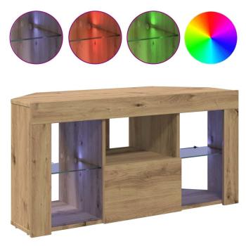 Eck-LED-TV-Schrank 100 x 40 x 50 cm Artisan-Eiche Holzwerkstoff